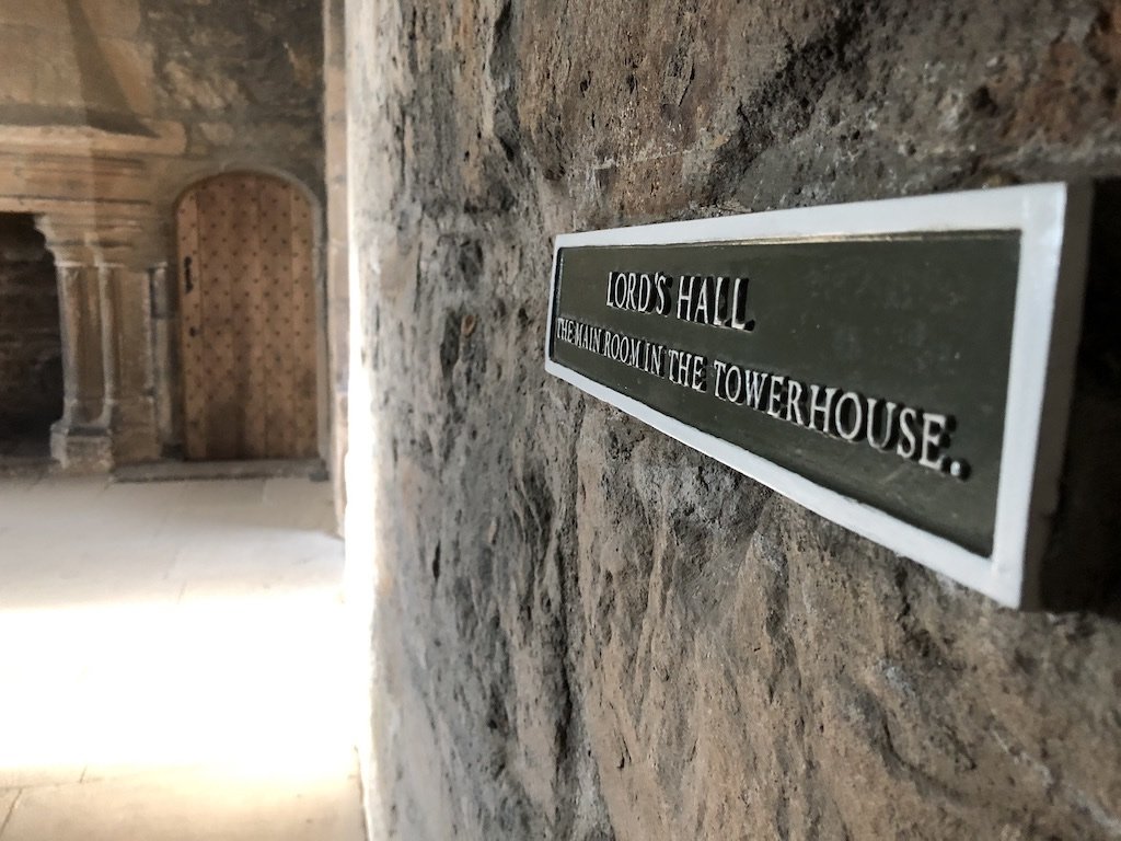 Craigmillar Castle Lord's hall sign