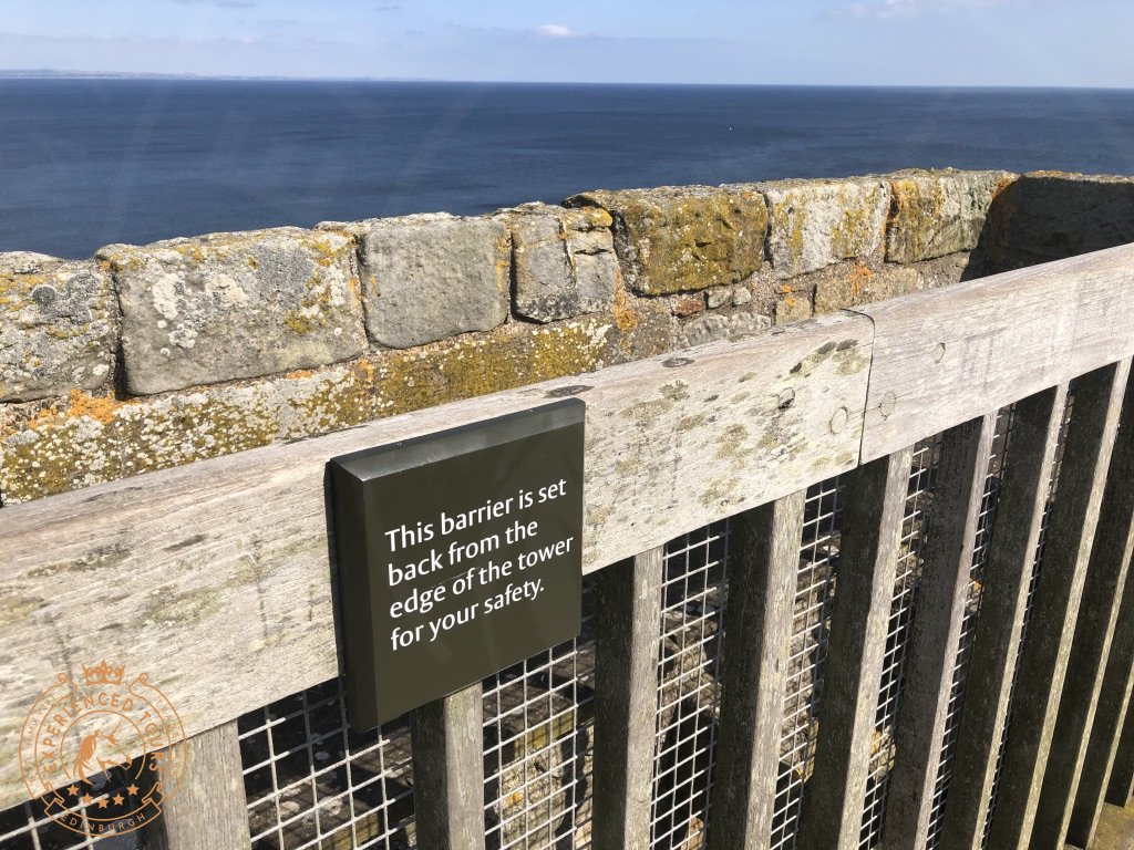 Safety sign at St Rules Tower