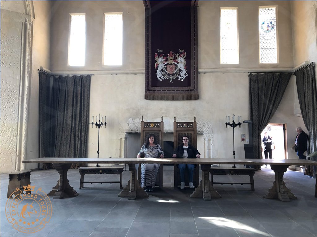 The throne chairs in the great hall at Stirling Castle