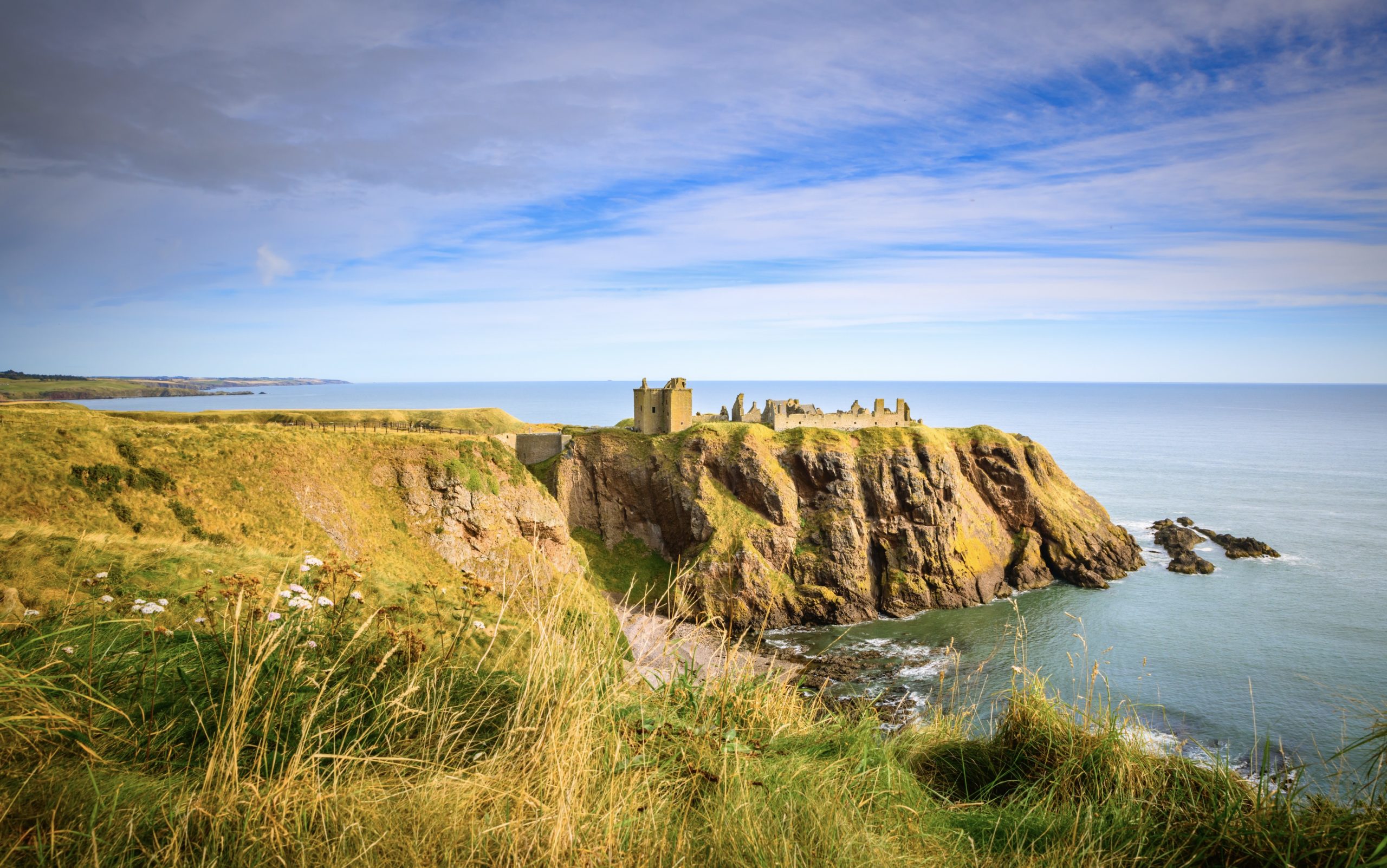 Panoramic view of Dunnottar Castle