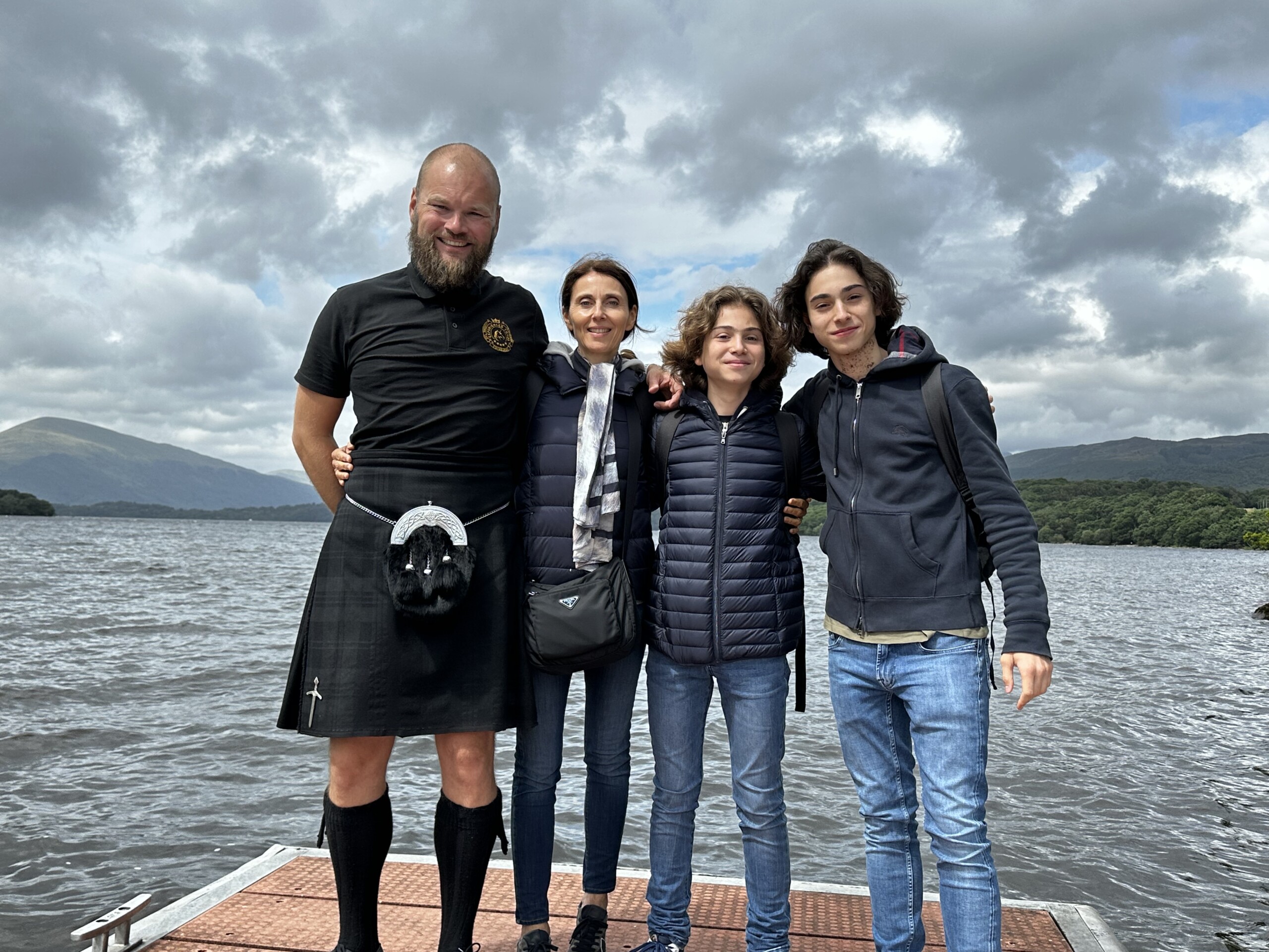 Alexander with guests at Loch Lomond