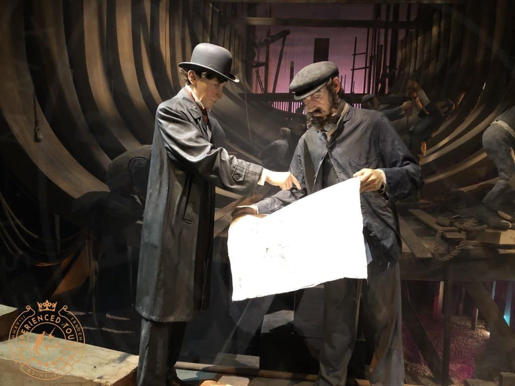 RRS Discovery construction scene RRS Discovery construction scene