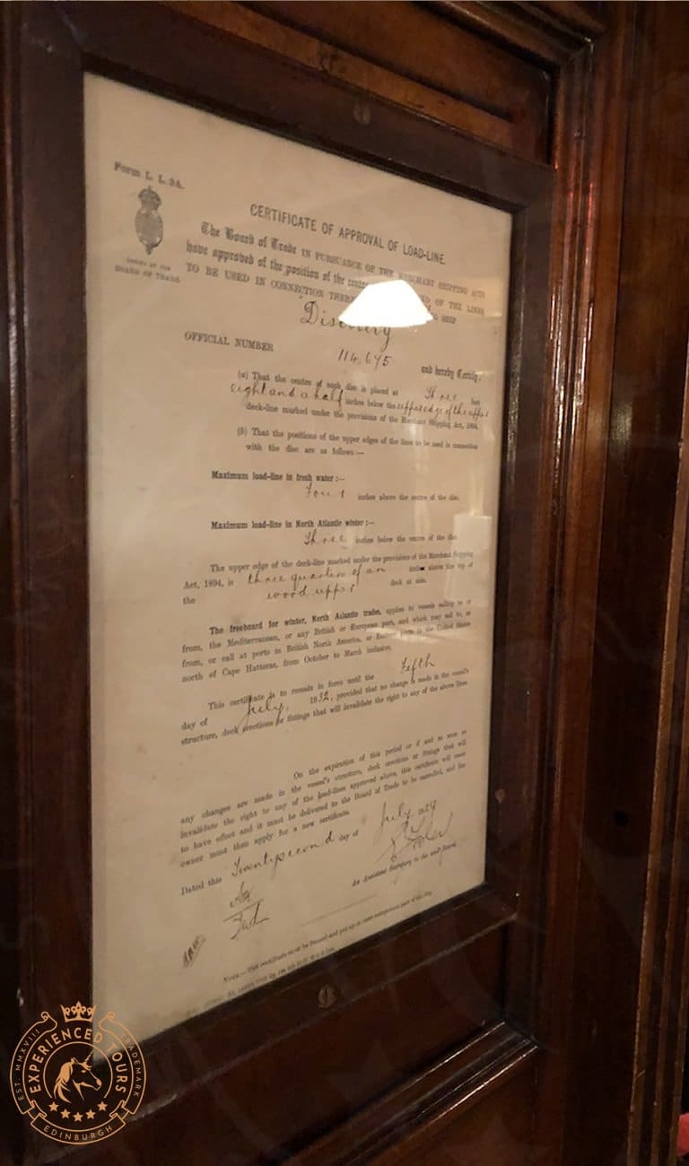 RRS Discovery load line certificate RRS Discovery load line certificate