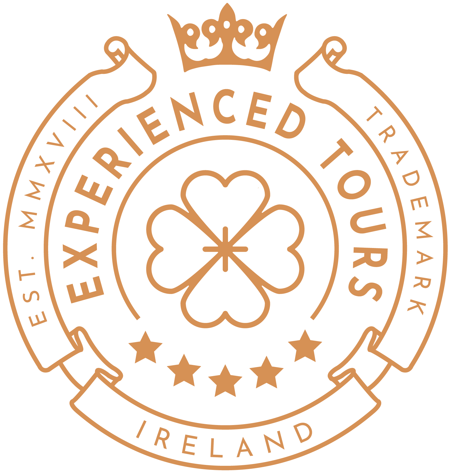 Experienced Tours Ireland Logo Gold Experienced Tours Ireland Logo Gold