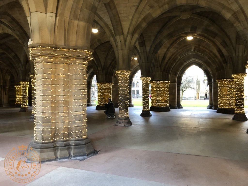 University Quad's famous pillar rows