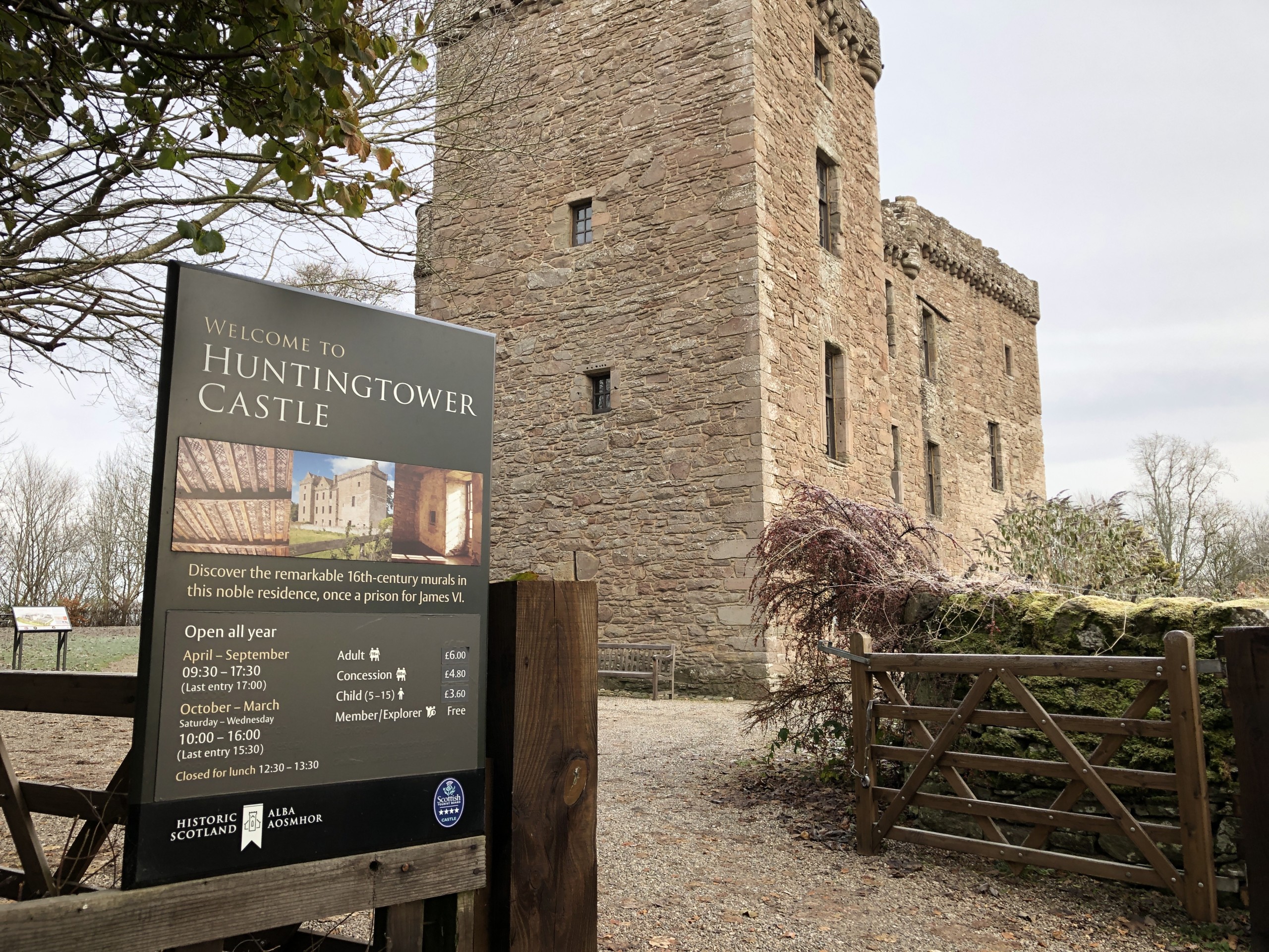 Huntingtower Castle outside Perth