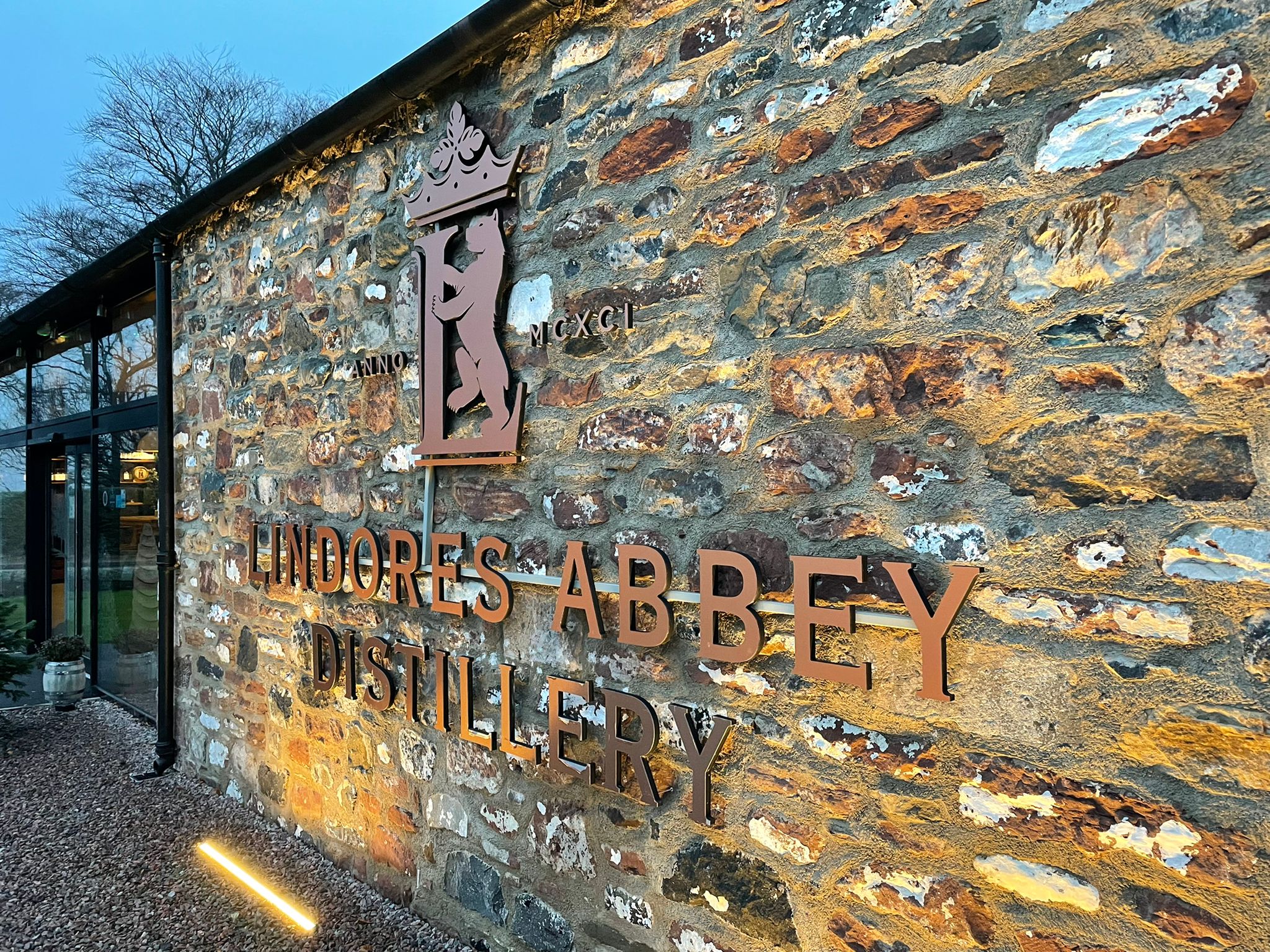 Lindores Abbey Distillery Sign