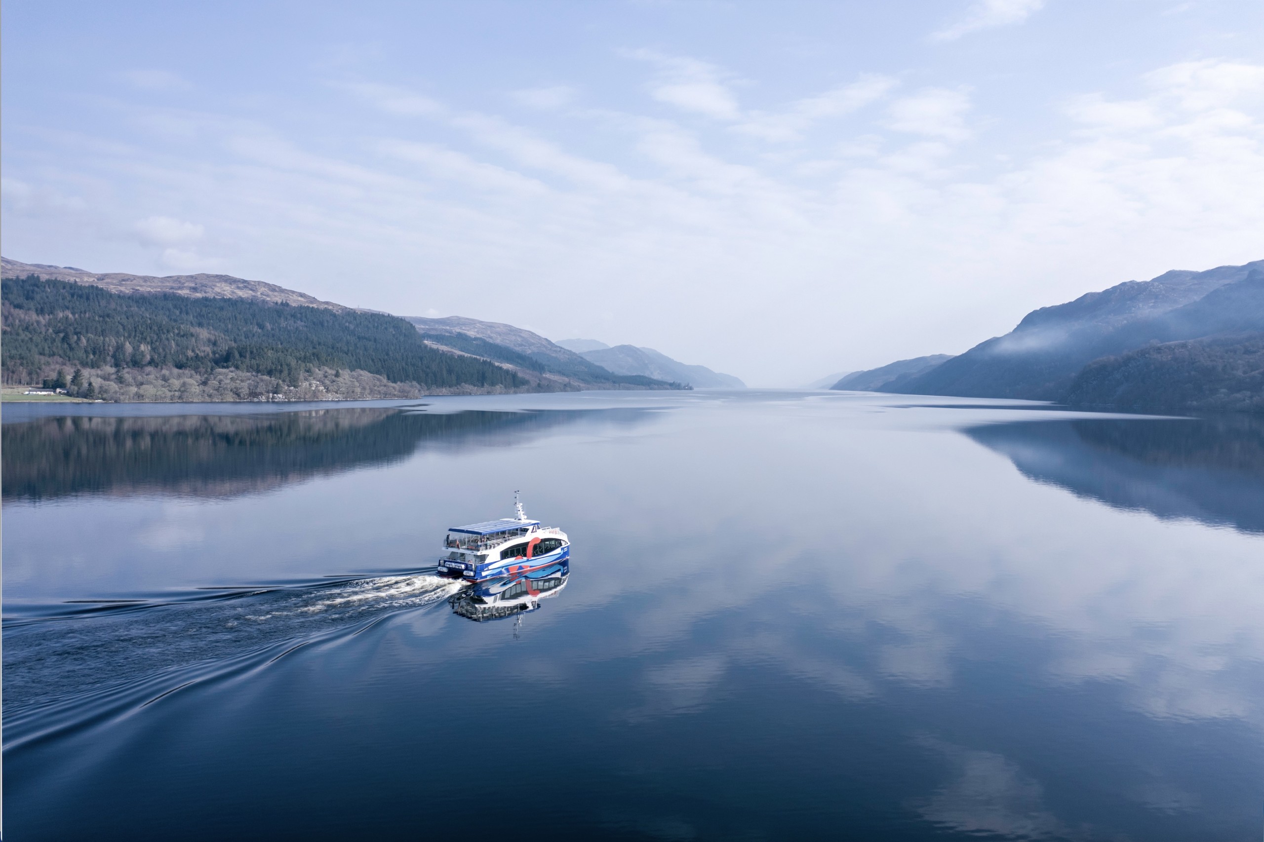 A boat trip on Loch Ness in the Highlands
