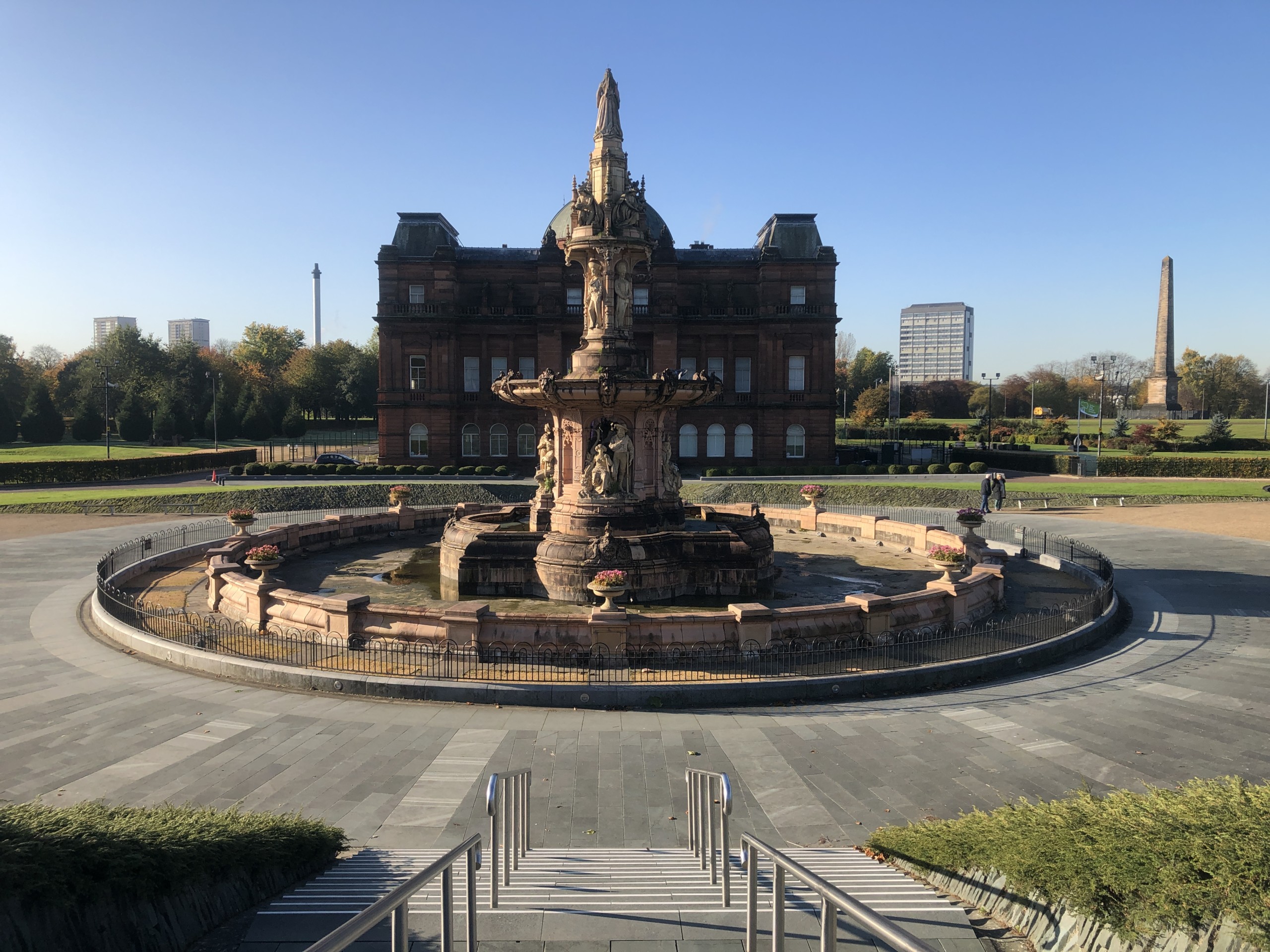 The People's Palace and Doulton Fountain in Glasgow