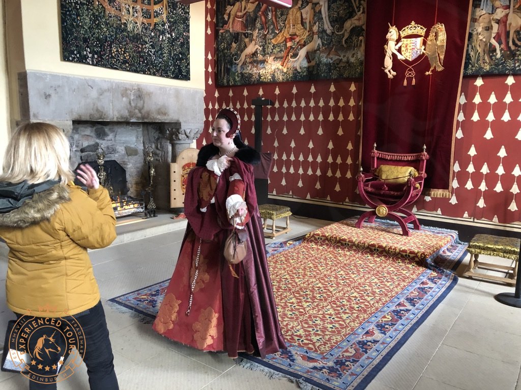 A reenactor in the Palace of Stirling Castle