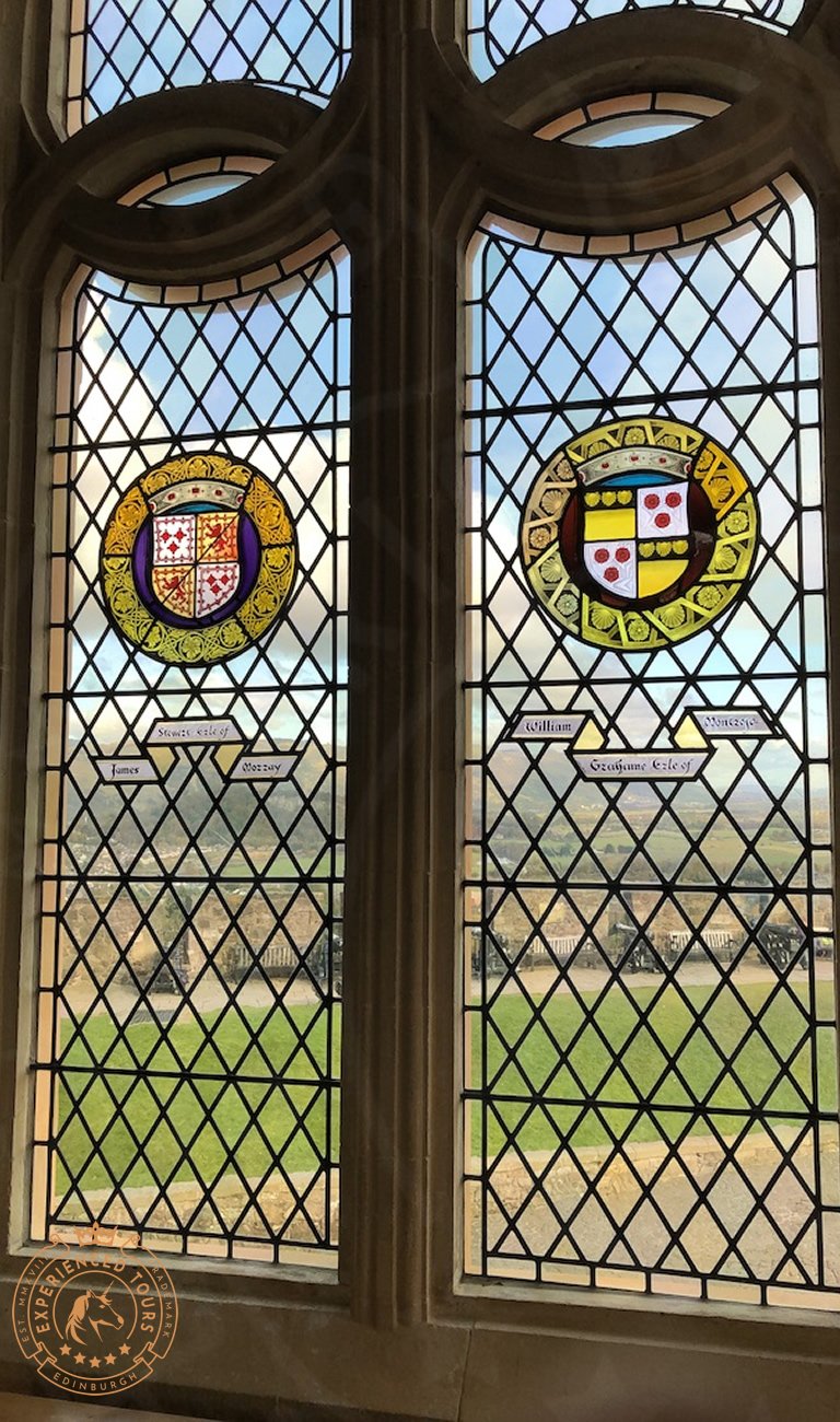 Stained Glass windows in the Great Hall of Stirling