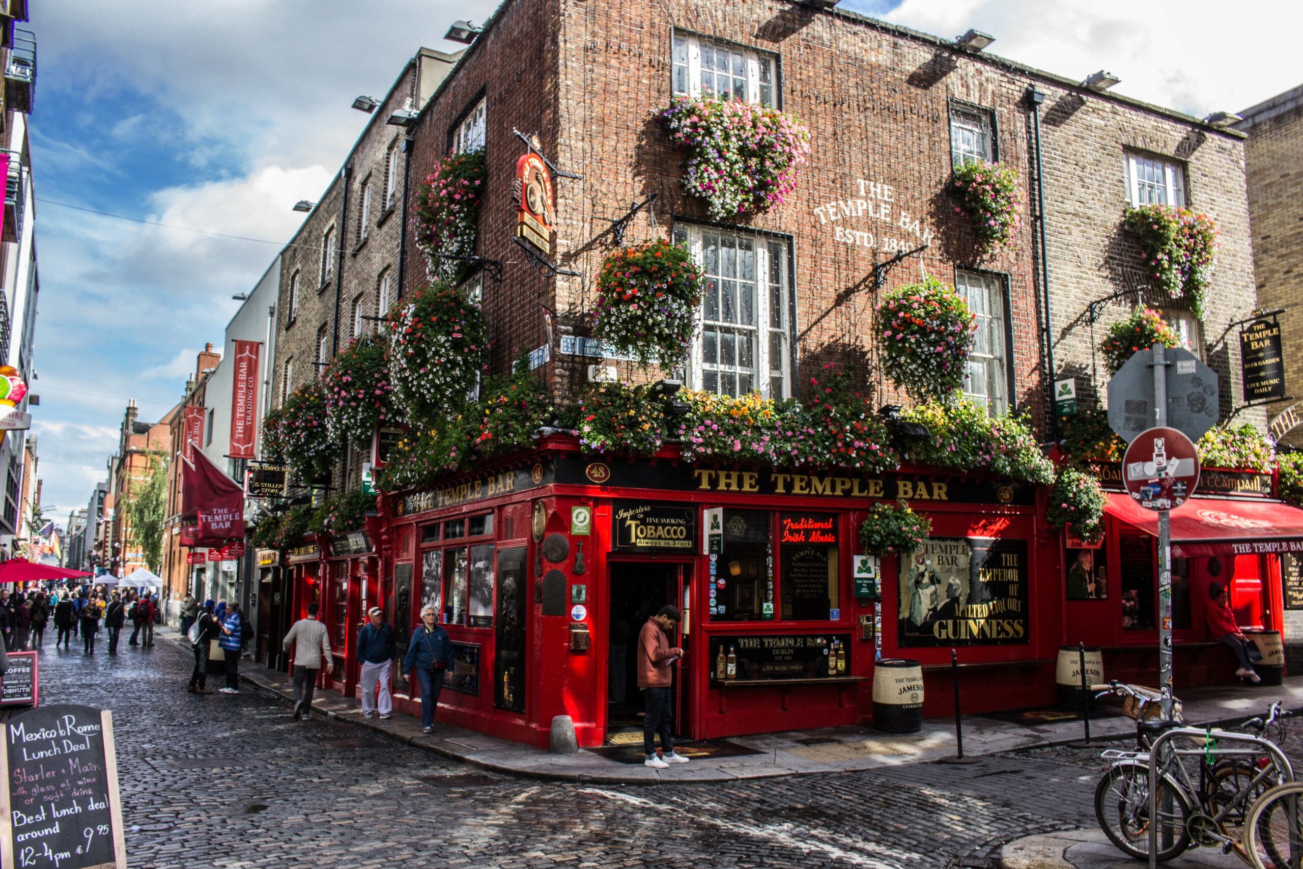 The Temple Bar area in Dublin